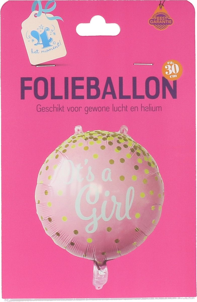 Folieballon Its a girl | Roze | c.a 30 cm | Geboorte dochter | Baby shower | Gender reveal party | Versiering | Decoratie